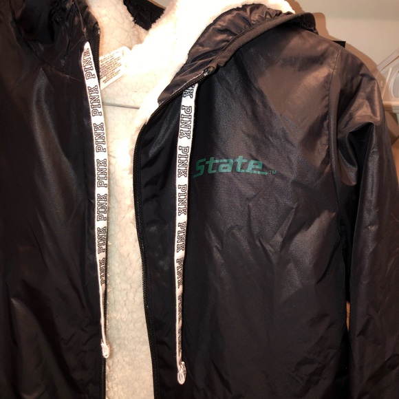 PINK Victoria's Secret Jackets & Blazers - VS PINK Michigan State Coat